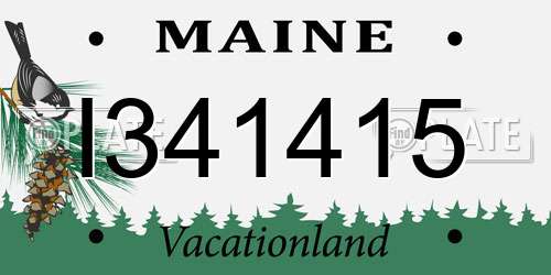 I341415 Maine License Plate