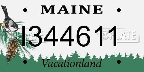 I344611 Maine License Plate