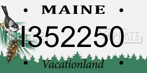 I352250 Maine License Plate