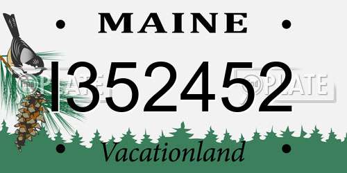 I352452 Maine License Plate