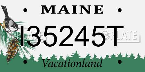 I35245T Maine License Plate