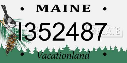 I352487 Maine License Plate