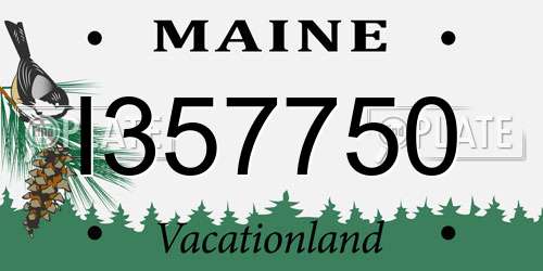 I357750 Maine License Plate