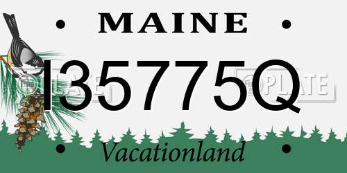 I35775Q Maine License Plate