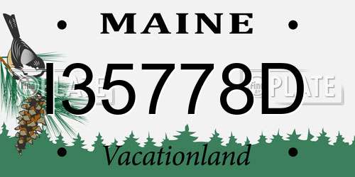I35778D Maine License Plate