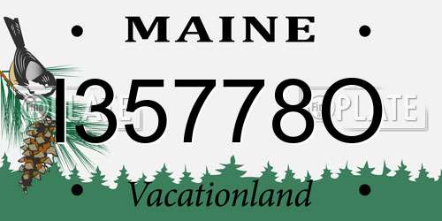 I35778O Maine License Plate