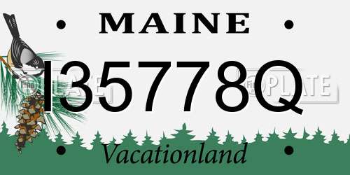 I35778Q Maine License Plate