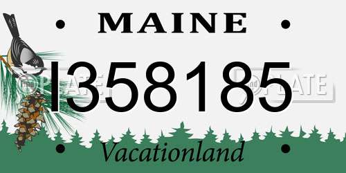 I358185 Maine License Plate
