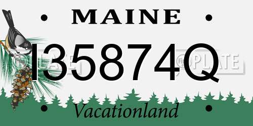 I35874Q Maine License Plate