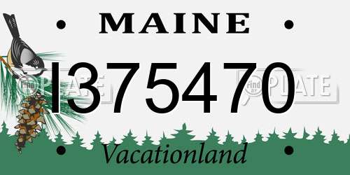 I375470 Maine License Plate