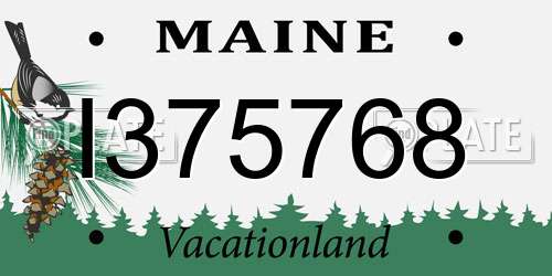 I375768 Maine License Plate