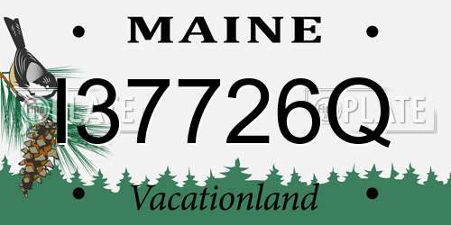 I37726Q Maine License Plate