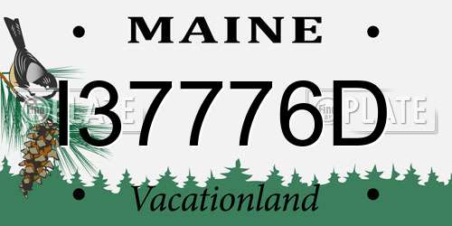 I37776D Maine License Plate