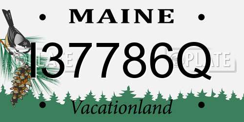 I37786Q Maine License Plate