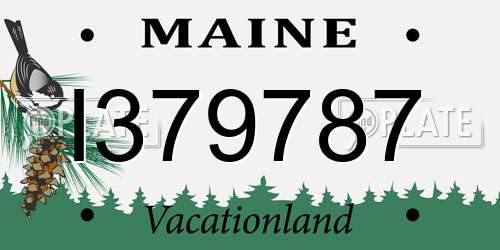 I379787 Maine License Plate