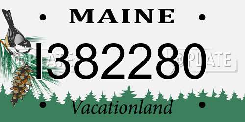 I382280 Maine License Plate