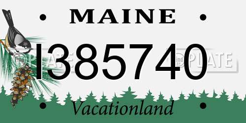 I385740 Maine License Plate