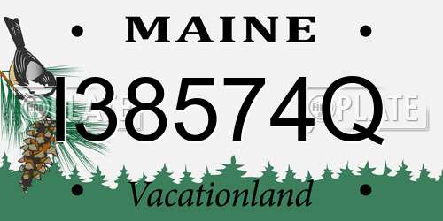 I38574Q Maine License Plate