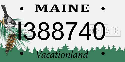 I388740 Maine License Plate
