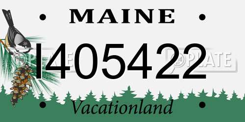 I405422 Maine License Plate