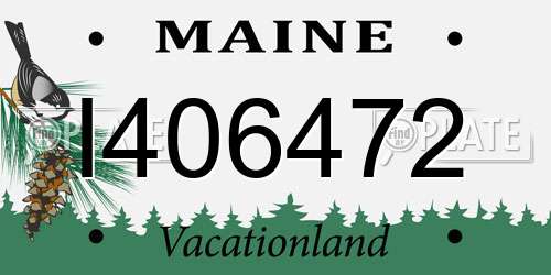 I406472 Maine License Plate