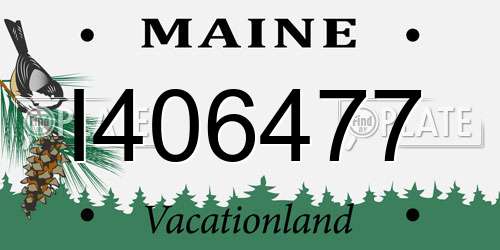 I406477 Maine License Plate