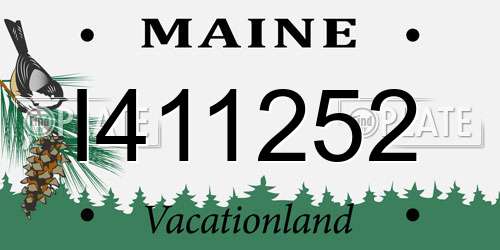 I411252 Maine License Plate