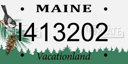 I413202 Maine License Plate