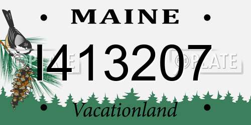 I413207 Maine License Plate
