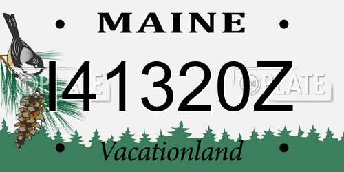 I41320Z Maine License Plate