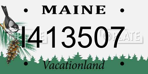 I413507 Maine License Plate