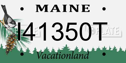 I41350T Maine License Plate