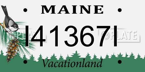 I41367I Maine License Plate