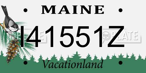 I41551Z Maine License Plate