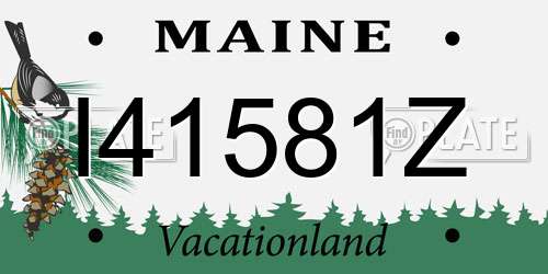 I41581Z Maine License Plate