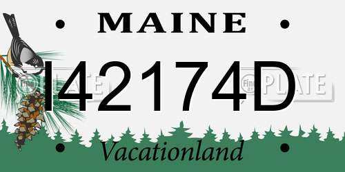 I42174D Maine License Plate
