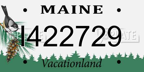 I422729 Maine License Plate