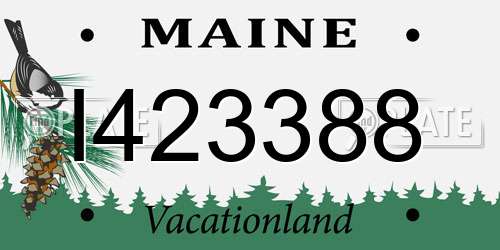 I423388 Maine License Plate