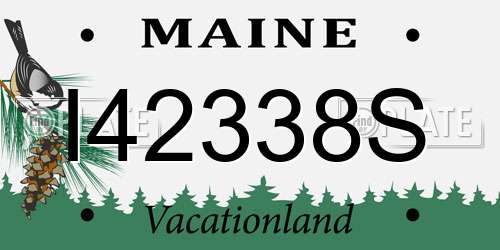 I42338S Maine License Plate