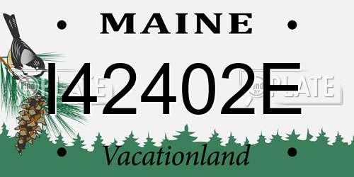 I42402E Maine License Plate