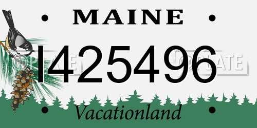 I425496 Maine License Plate
