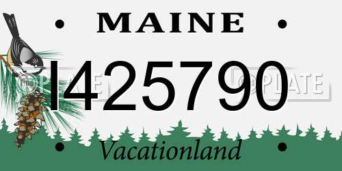 I425790 Maine License Plate