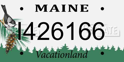 I426166 Maine License Plate