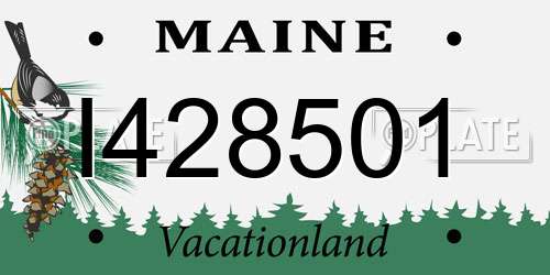 I428501 Maine License Plate