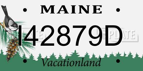 I42879D Maine License Plate