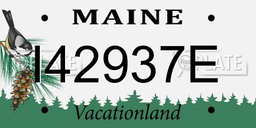 I42937E Maine License Plate