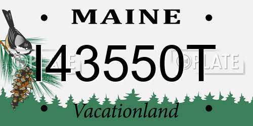 I43550T Maine License Plate