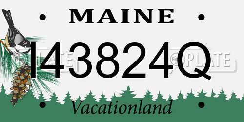 I43824Q Maine License Plate
