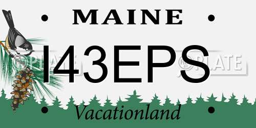 I43EPS Maine License Plate