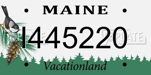 I445220 Maine License Plate